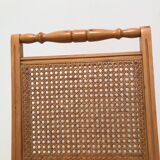 Pair vintage cannesy folding chairs