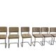 Set of 6 vintage chrome chairs in cesca style