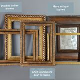 Old wooden frame - golden stucco period 1900 66x50cm, leaf 57x41 cm S26