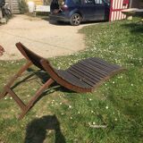 Chaise longue en teck