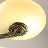 Lustre figuratif Art Déco en laiton français, 1930