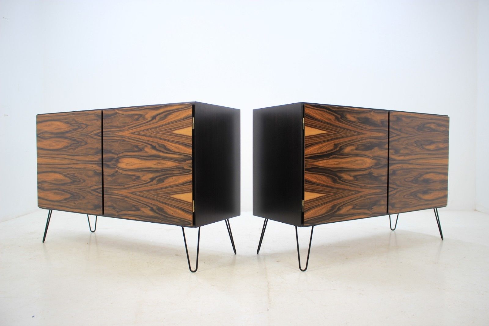 Pair of credenzas Scandinavian 60s mahogany and Rosewood