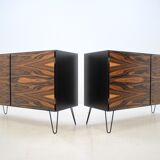 Pair of credenzas Scandinavian 60s mahogany and Rosewood