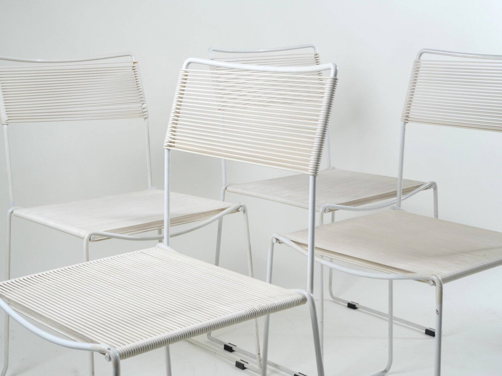 4 chaises Jodi « spaghetti » par Sintesi, Italie 1980