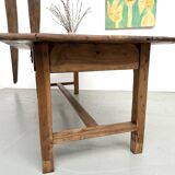French farmhouse table in solid walnut, circa 1920