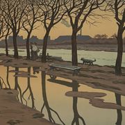 Lithograph by Henri Rivière Parisian Landscapes - The Isle of Swans