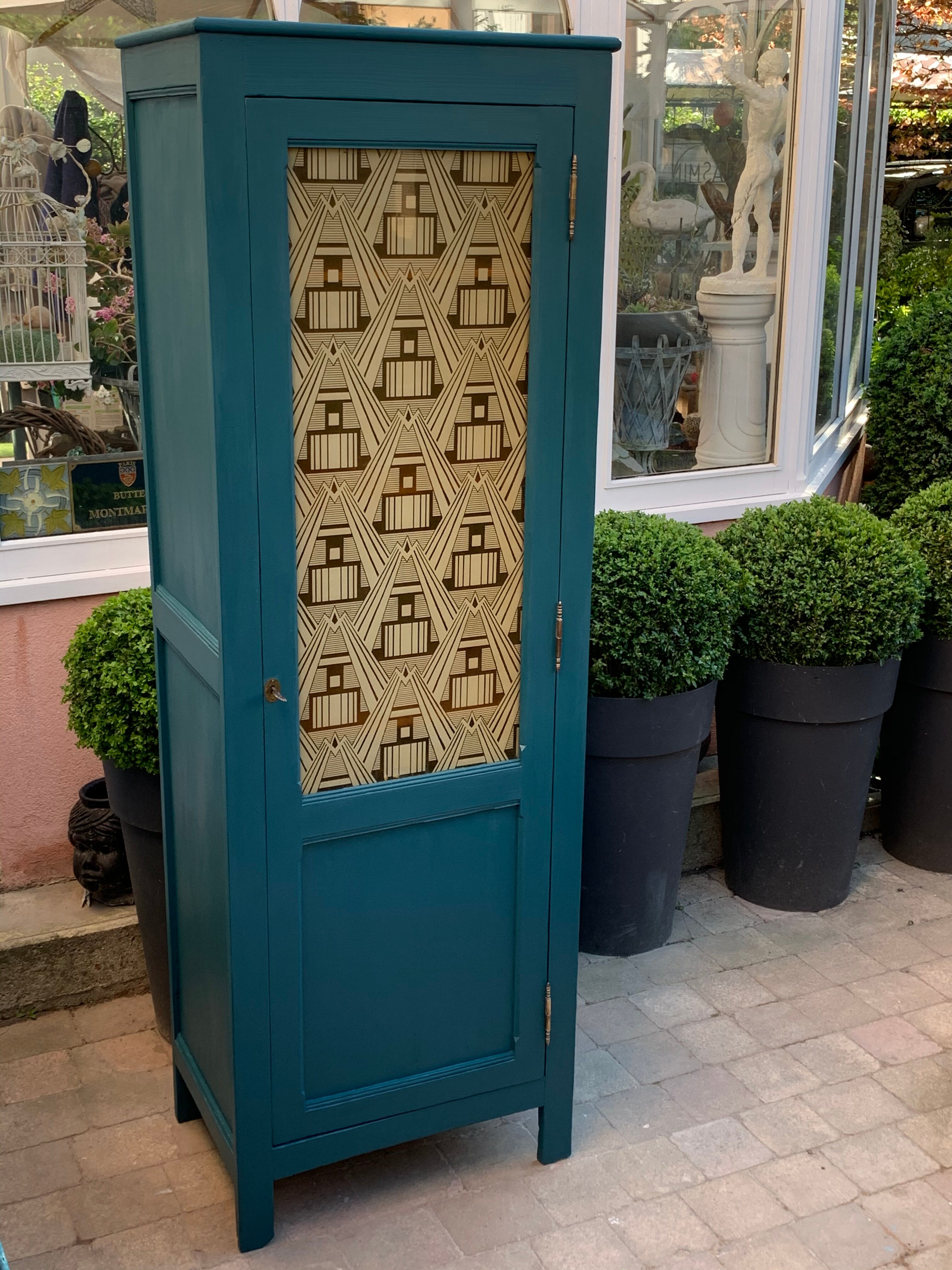 Art Deco glass Parisian wardrobe