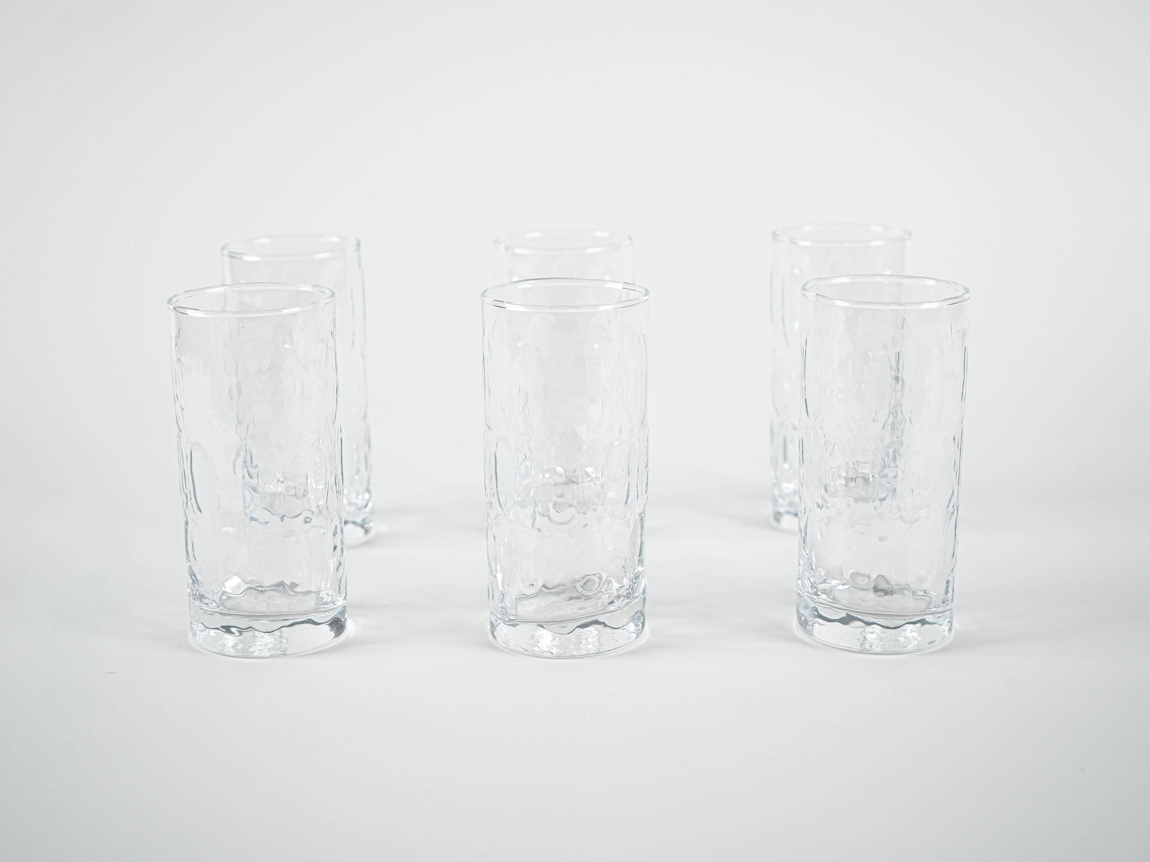 Set of six glasses, Danish design, 1970s, made in Denmark