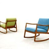 Pair of rocking by Ole Wanscher for France & Son, 1950 s