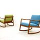 Paire de rocking chair par Ole Wanscher pour France & Søn, 1950s