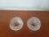 Set of 2 cut glass egg cups