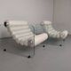 Hyaline leather and glass armchair by Fabio Lenci for Stendig Italy 1960s
