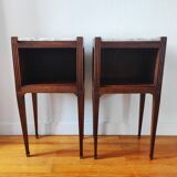 Antique pair of Directoire style bedside tables