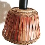 Two-tone wooden pendant lamp