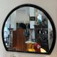 Large black lacquered mirror in 80s style