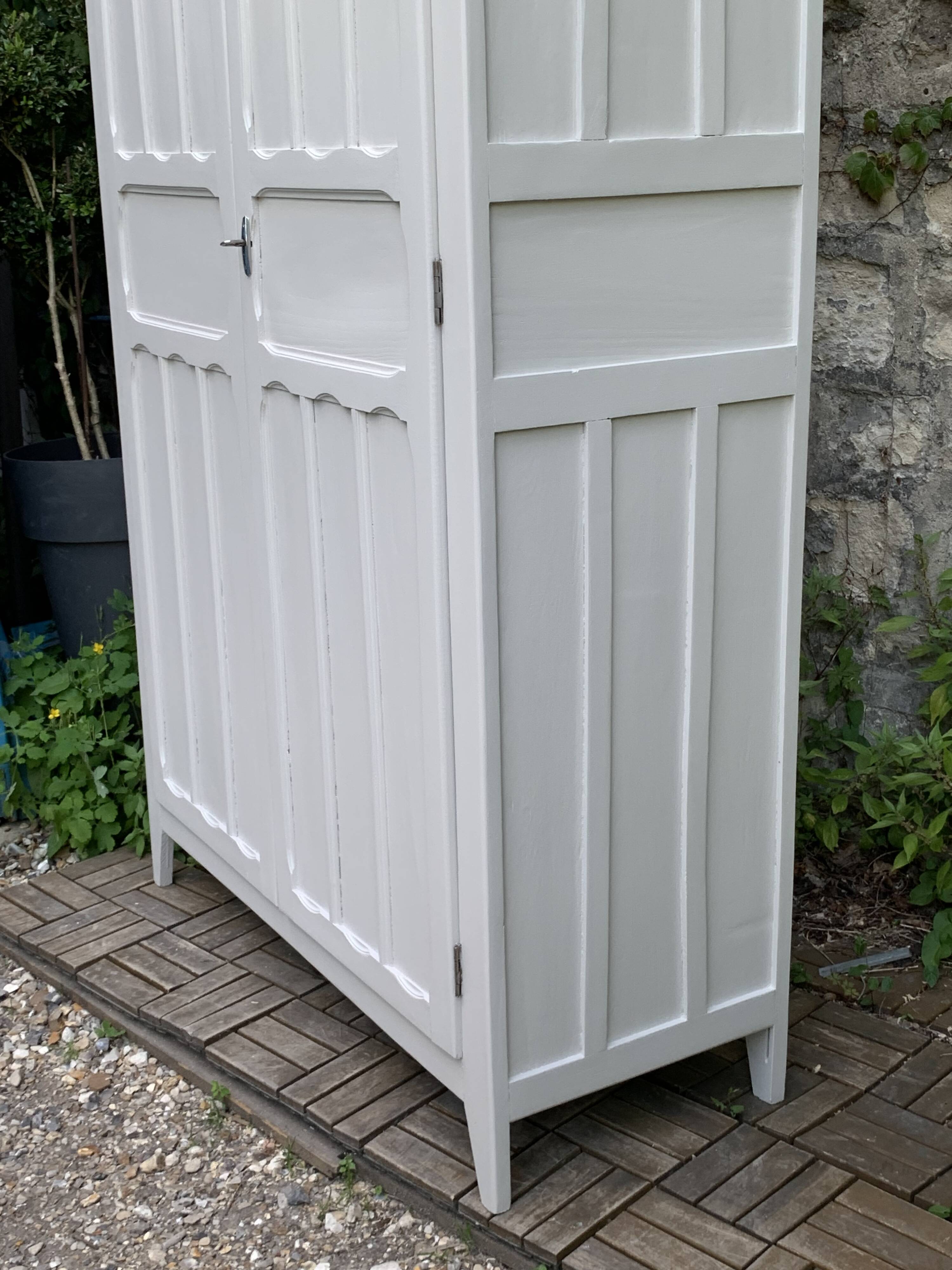 Antique Parisian paneled wardrobe, 1940