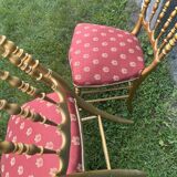 Pair of gilded Napoleon III chairs