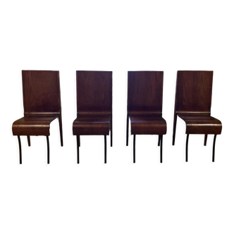 4 wooden chairs