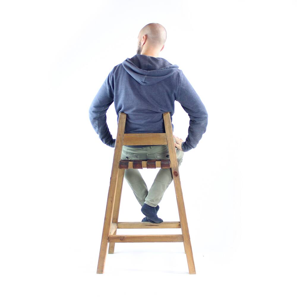 Large Vintage Bar Stool In Wood & Leather, Czechoslovakia 1950s