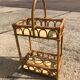 Porte bouteille en rotin vintage