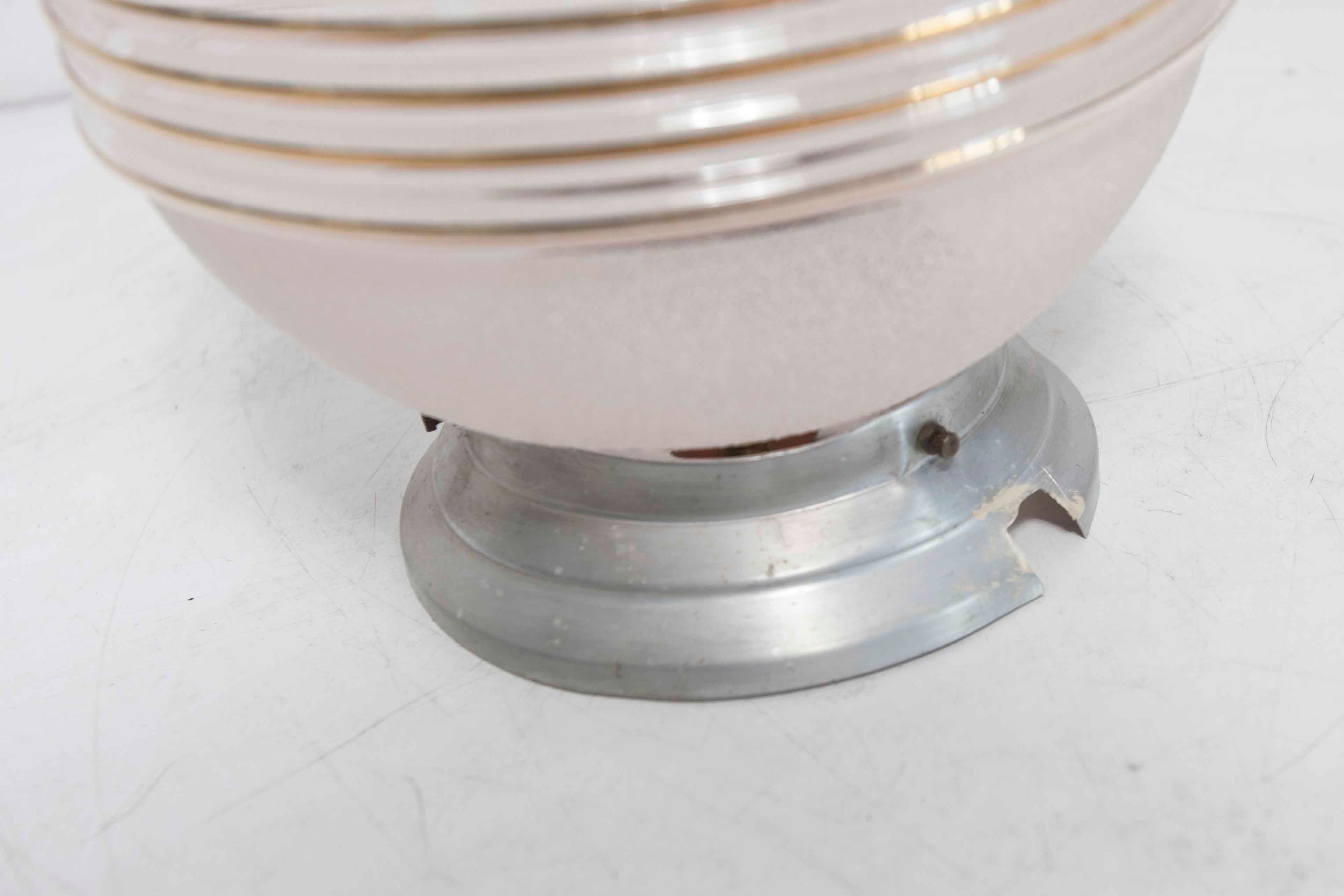 1950 ball ceiling light with golden grooves d19cm