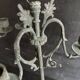 Pair of large Napoleon III candlesticks in patinated bronze