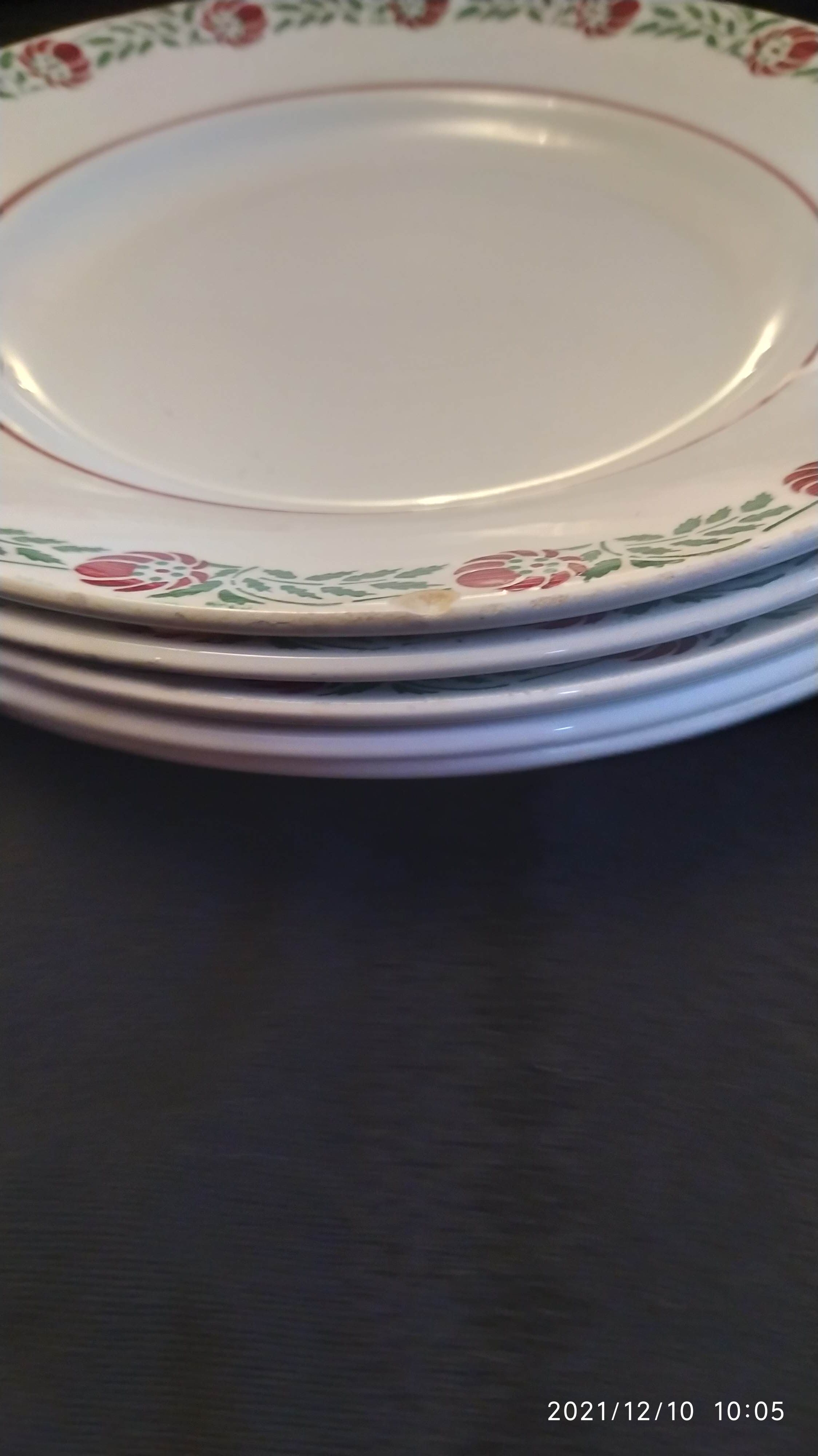 Series of 6 plates Moulin des Loups model Coopé