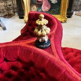 Indiscreet in red velvet and gilded wood from the Napoleon III period