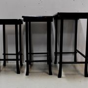 Chinese pull out tables in lase black