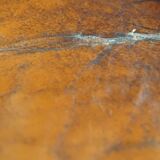 Luxurious large sheep leather wingback armchair with beautiful colors and amazing patina