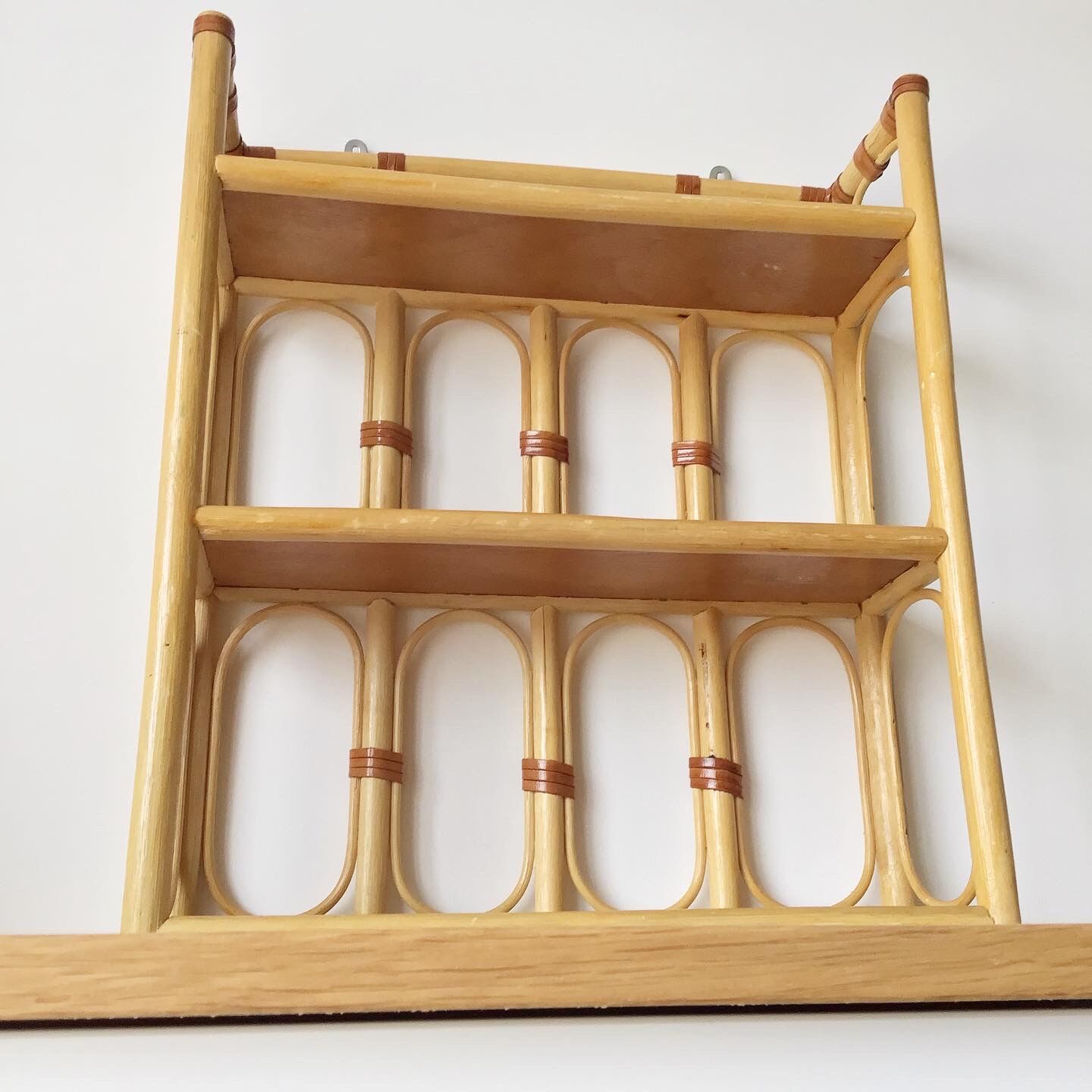 Vintage rattan shelf