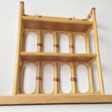 Vintage rattan shelf