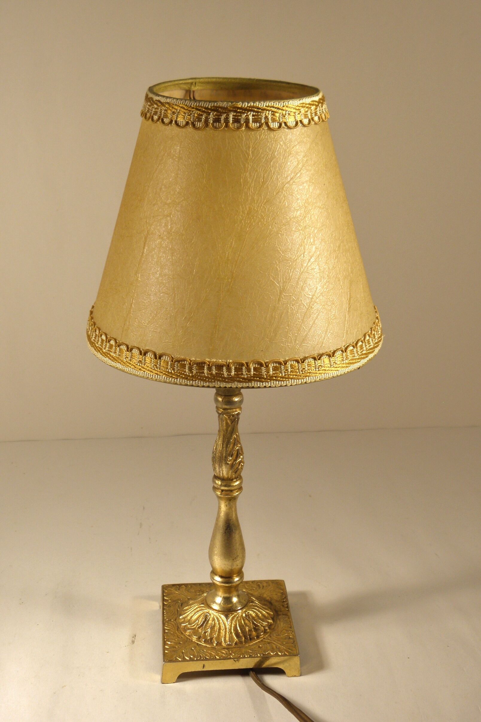 Golden metal lamp