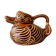Brown duck slip pitcher from Sarreguemines, France, 1970s