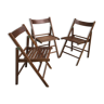 Lot de 3 chaises pliantes en bois