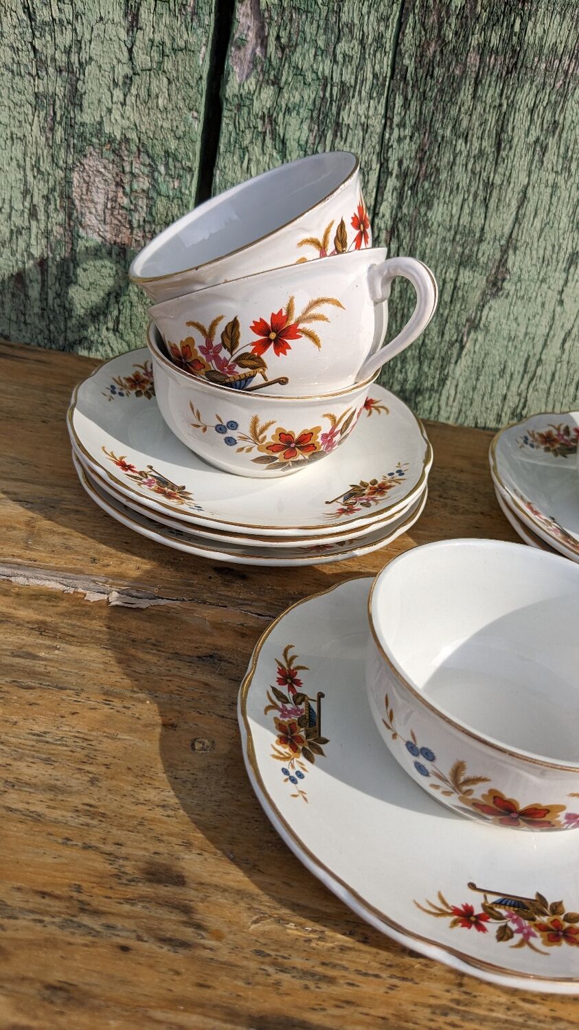 Lot de six tasses Digoin modèle Trouvère