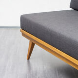 Daybed couch, 50s, walnut, redone