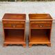 Pair of English yew wood bedside tables – Bradley Made in England 19