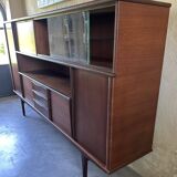 High sideboard or living room teak, vintage 1960s