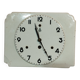 Small white art deco earthenware wall clock