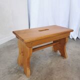 Vintage Wooden Footstool: Handcrafted Yugoslavian Pruchka, 1960s