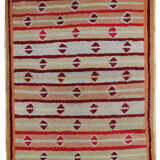 Old American Carpet Hooked handmade 97cm x 161cm 1890s, 1B506