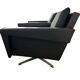 Ensemble de 2 fauteuils vintage monoplace sur piètements étoiles chromés