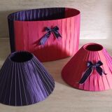 Pink moiré lampshade