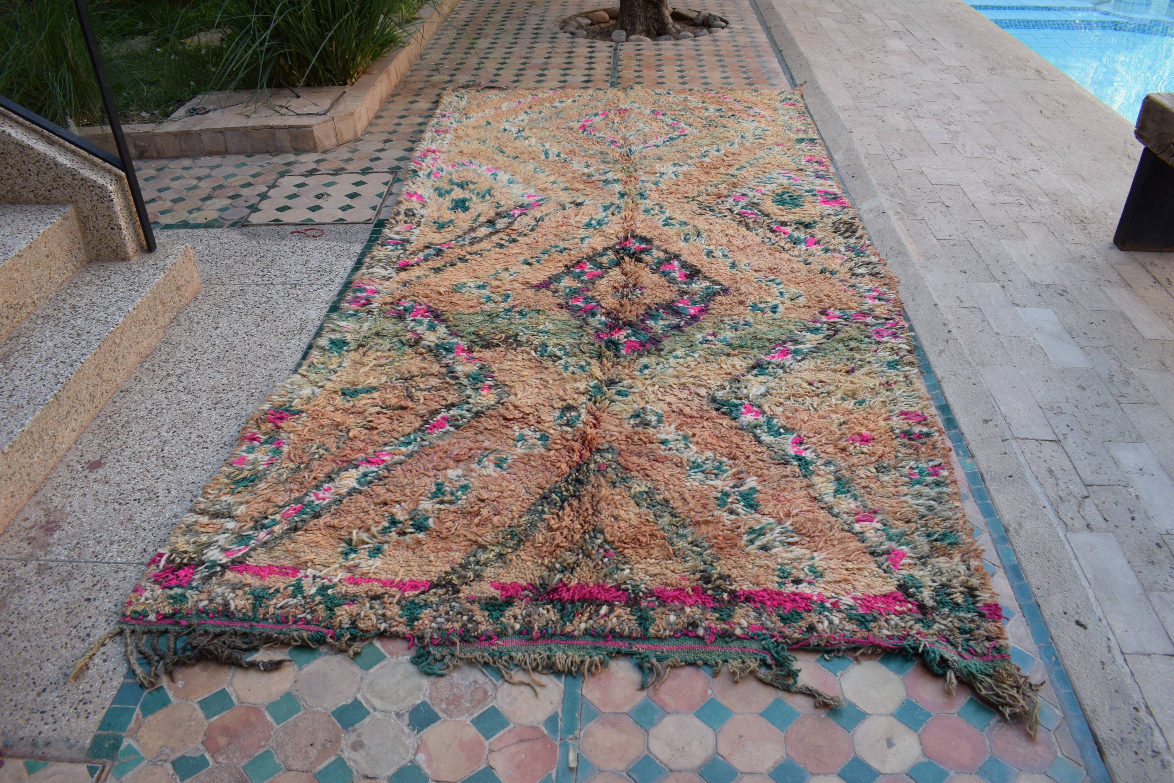 Berber rug Moroccan vintage Atlas, 325x161 cm