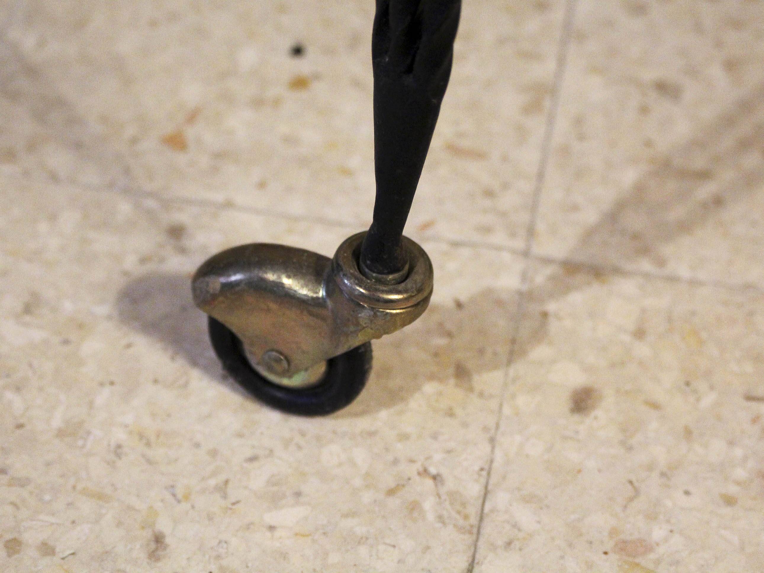 Wrought iron rolling trolley from the 60s