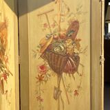 Paravent peint à la main 1910 art nouveau