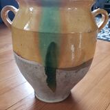 Enamelled grease pot