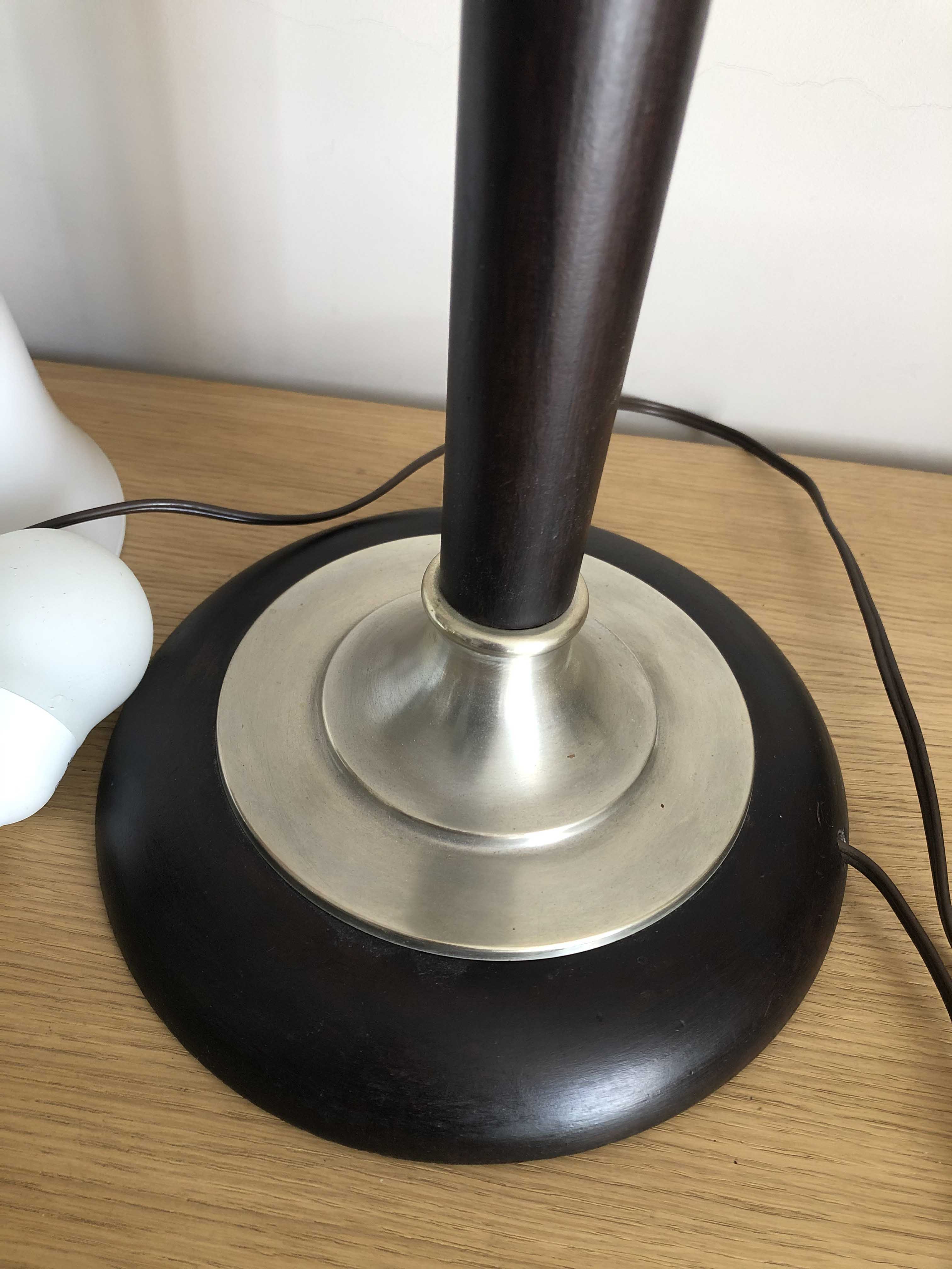 lampe Mazda bois et opaline 1930/1940