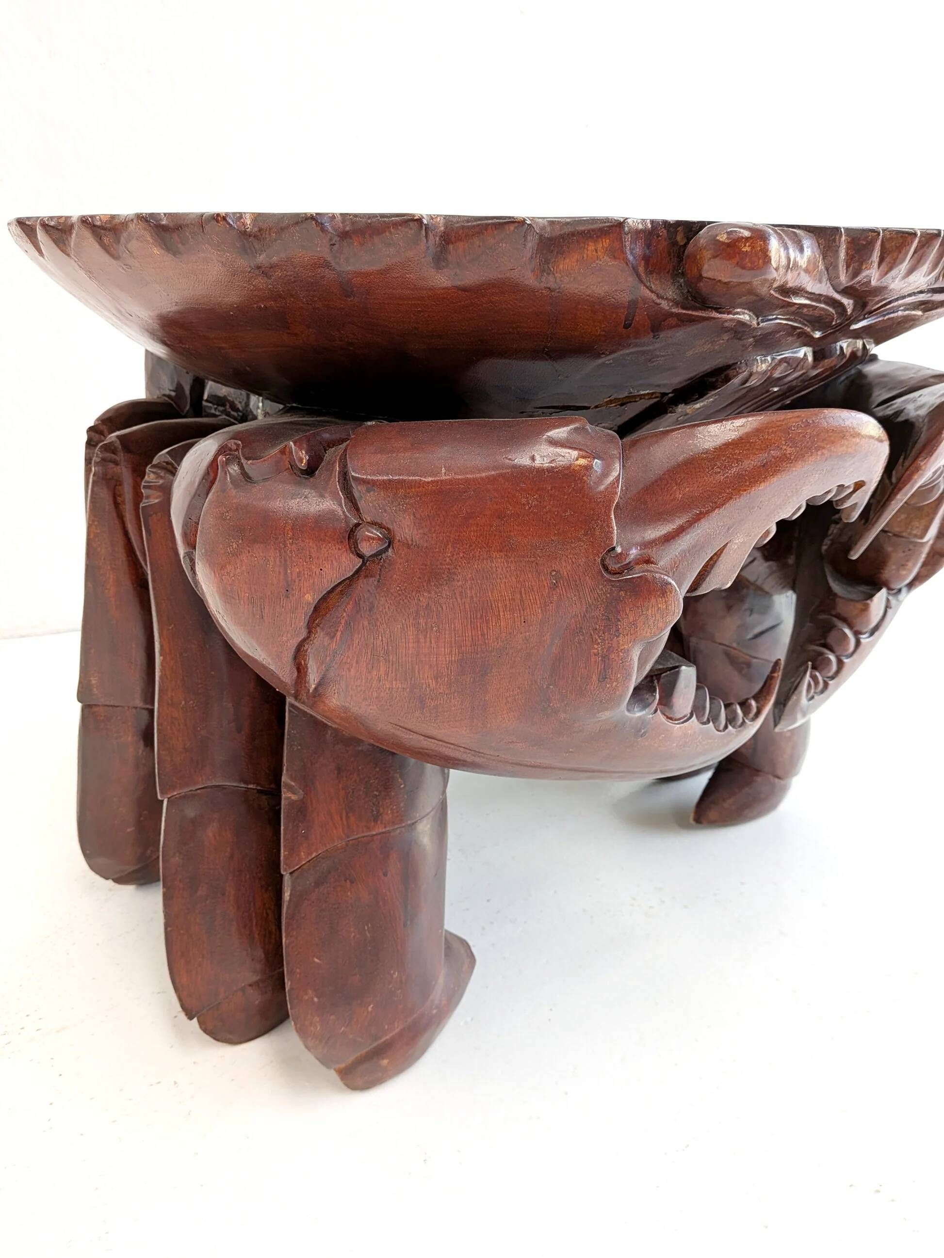 Table d'appoint en forme de crabe fait main des années 1970